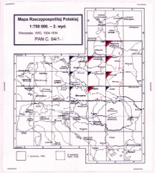 Mapa Rzeczypospolitej Polskiej 1:750 000 (skorowidz arkuszy)