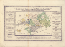 Neue Karte Des Churf&uuml;rstenthums Sachsen und der incorporirten Lande welche die merckw&uuml;rdigsten Kunst- und Natur-Producte vornehmsten Handelspl&auml;tze, nebst den aufs neue berechneten Fl&auml;chen-Inhalt nach Quadrat-Meilen enth&auml;lt