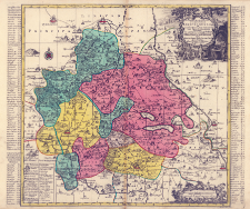 Delineatio geographica Comitatus Mansfeldensis ad jurisdictionem tum Saxonicam tum Brandenburgicam spectans, cum pr&aelig;fectura Sangerhusana, Querfurtensi, Sittenbacensi, Allst&aelig;densi, et locis finitimis