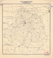Wojew&oacute;dztwo ł&oacute;dzkie : mapa administracyjna i komunikacyjna