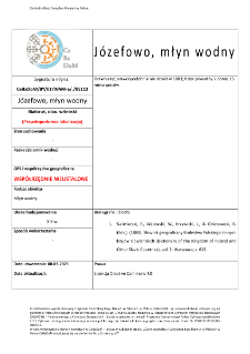 Józefowo, młyn wodny