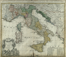 Italia in suos Statvs divisa et ex prototypo del'Isliano desumta Elementis insuper Geographi&aelig; Schazianis accom[m]odata = Gli Stati d'Italia [...]