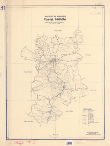 Wojew&oacute;dztwo krakowskie, powiat Tarn&oacute;w : mapa administracyjna i komunikacyjna w skali 1:100.000