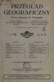 Przegląd Geograficzny T. 7 z. 3-4 (1927)