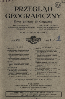 Przegląd Geograficzny T. 7 z. 1-2 (1927)