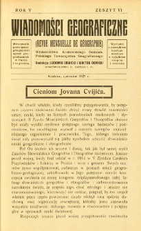 Wiadomości Geograficzne R. 5 z. 6 (1927)