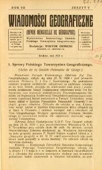Wiadomości Geograficzne R. 7 z. 5 (1929)