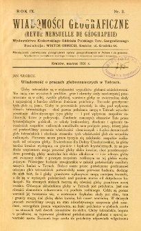Wiadomości Geograficzne R. 9 z. 3 (1931)