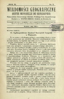Wiadomości Geograficzne R. 11 z. 5 (1933)