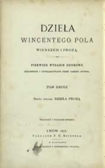 Dzieła prozą Wincentego Pola. T. 1.
