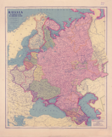 Russia in Europe and its border states : scale 1:6,526,000 (103 Miles = 1 Inch)