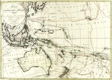 Karte von Australien oder Polynesien nach den Zeichnungen, Reisebeschreibungen und Tagebücher der vorzüglichsten Seefahrer bis 1789 entworffen im Jahr 1792 [Wersja kolorowana]