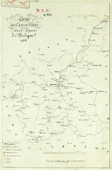 Carte des chauss&eacute;es dans le Royaume de Pologne 1832