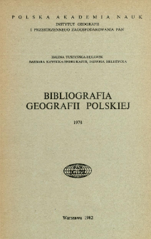 Bibliografia Geografii Polskiej 1978