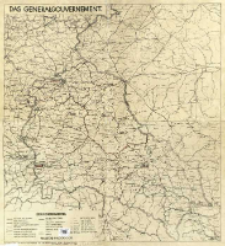 Das Generalgouvernement : [mapa administracyjna]
