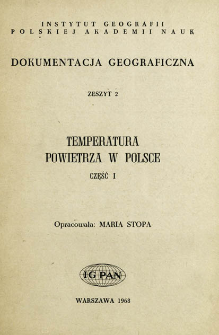 Temperatura powietrza w Polsce. Cz. 1