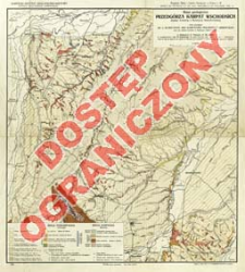 Mapa geologiczna Przedg&oacute;rza Karpat Wschodnich między Łomnicą a Bystrzycą Nadw&oacute;rniańska = Carte g&eacute;ologique de l'avant-pays des Karpathes Polonaises Orientales entre les rivi&egrave;res Łomnika et Bystrzyca Nadw&oacute;rniańska