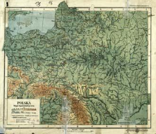 Polska : mapa hypsometryczna