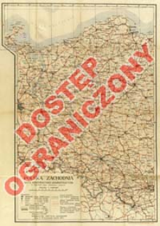 Polska Zachodnia : mapa komunikacyjno-administracyjna z słownikiem nazw niemiecko-polskim