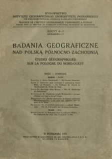 Badania Geograficzne nad Polską P&oacute;łnocno-Zachodnią Z. 6-7 (1931)
