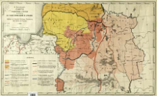 Carte etnographique et politique des territoires de l'ancien Grand Duch&eacute; de Lithuanie avec le tableau statistique