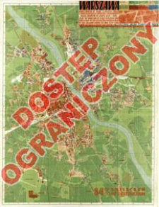 Warszawa : mapa miasta w skali 1:20 000 wraz z inwentaryzacją zniszczeń popełnionych przez Niemc&oacute;w w latach 1939-1945 : nazwy ulic zgodne ze stanem z dnia 1 stycznia 1948 r. = Map of Warsaw at scale 1:20 000 and inventory of destruction perpetrated by the Germans during the war 1939-1945