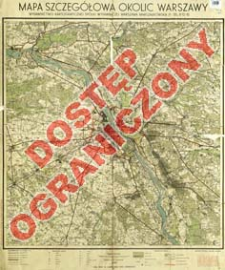 Mapa szczegółowa okolic Warszawy