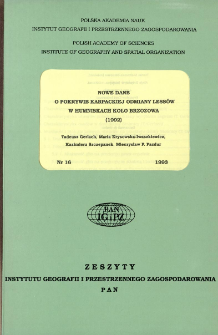 Nowe dane o pokrywie karpackiej odmiany less&oacute;w w Humaniskach koło Brzozowa (1992) = New data on the cover of the Carpathian variety of loesses in Humniska near Brzoz&oacute;w