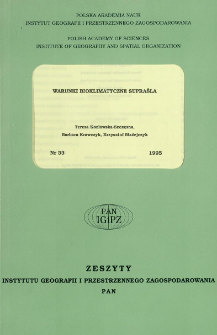 Warunki bioklimatyczne Supraśla = Bioclimatic conditions of Supraśl