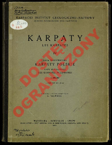 Karpaty. 4, Karpaty Polskie : mapa warstwicowa : 1:300 000 = Les Karpates. 4, Les Karpates Polonaises : carte hypsométrique