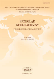 Przegląd Geograficzny T. 85 z. 3 (2013), Spis treści