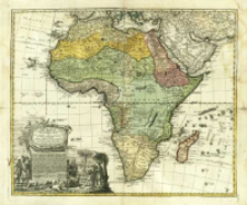 Africa : Secundum legitimas Projectionis Stereographicae regulas et juxta recentissimas relationes et observationes in subsidium vocatis quoque veterum Leonis Africani Nubiensis Geographi [...]