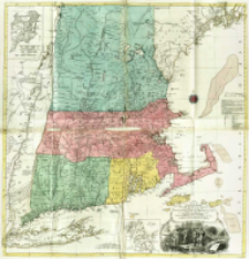 A Map of the most Inhabited part of New England containing the Provinces of Massachusets Bay and New Hampshire, with the Colonies of Conecticut, And Rhode Island, Divided into Counties and Townships