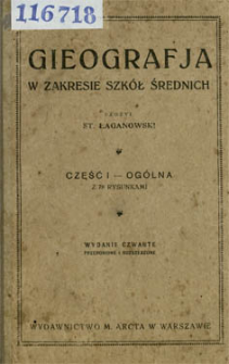 Gieografja w zakresie szk&oacute;ł średnich. Cz. 1, Og&oacute;lna