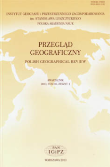 Cytowania i oddziaływanie polskich ośrodk&oacute;w geograficznych według Google Scholar = Citations and impact of the Polish geographical centers by Google Schoolar