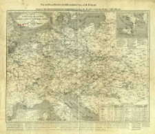 Geogr. - physik. - statist. Karte von Deutschland mit Einschluss von ganz Oesterreich, Belgien, den Niederlanden, der Schweiz, Italien und einem Theile von Frankreich, England, Rusland und der T&uuml;rkei