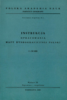 Instrukcja opracowania mapy hydrograficznej Polski 1:50 000