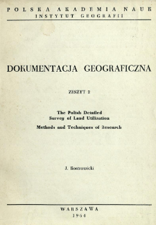 The Polish detailed survey of land utilization : methods and techniques of research