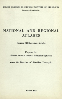 National and regional atlases : sources, bibliography, articles