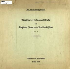 Vergleich der Schneeverh&auml;ltnisse von Ru&szlig;land, Polen und Norddeutschland