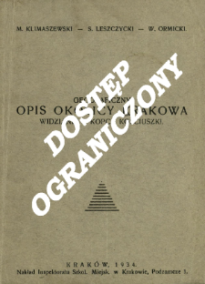 Geograficzny opis okolicy Krakowa widzianej z Kopca Kościuszki