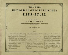 Atlas antiquus : XXVII tabulas coloribus illustratas et alias LXIV tabellas in margines illarum inclusas continens