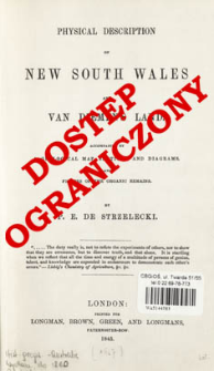 Physical description of New South Wales and Van Diemen's Land