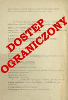 Sprawozdanie z badań fitosocjologicznych w dolinie Wisły na odcinku Sandomierz - Zawichost w roku 1950