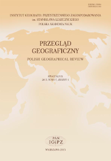 Przegląd Geograficzny T. 87 z. 4 (2015), Spis treści