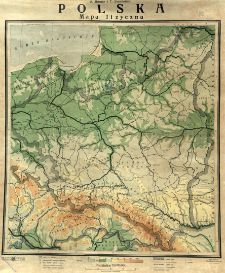 Polska : mapa fizyczna