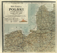 Mapa ścienna Polski i kraj&oacute;w ościennych
