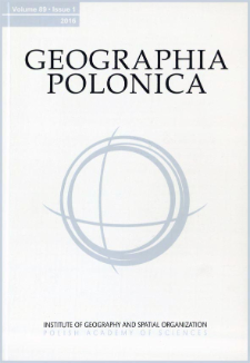Geographia Polonica Vol. 89 No. 1 (2016), Contents