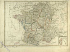 Charte von Frankreich nach der neuesten Eintheilung in 22 Militair - Divisionen, 86 Departemente mit Bezichung auf die alte Eintheilung in Provinzen entworfen