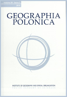 Geographia Polonica Vol. 89 No. 3 (2016), Contents